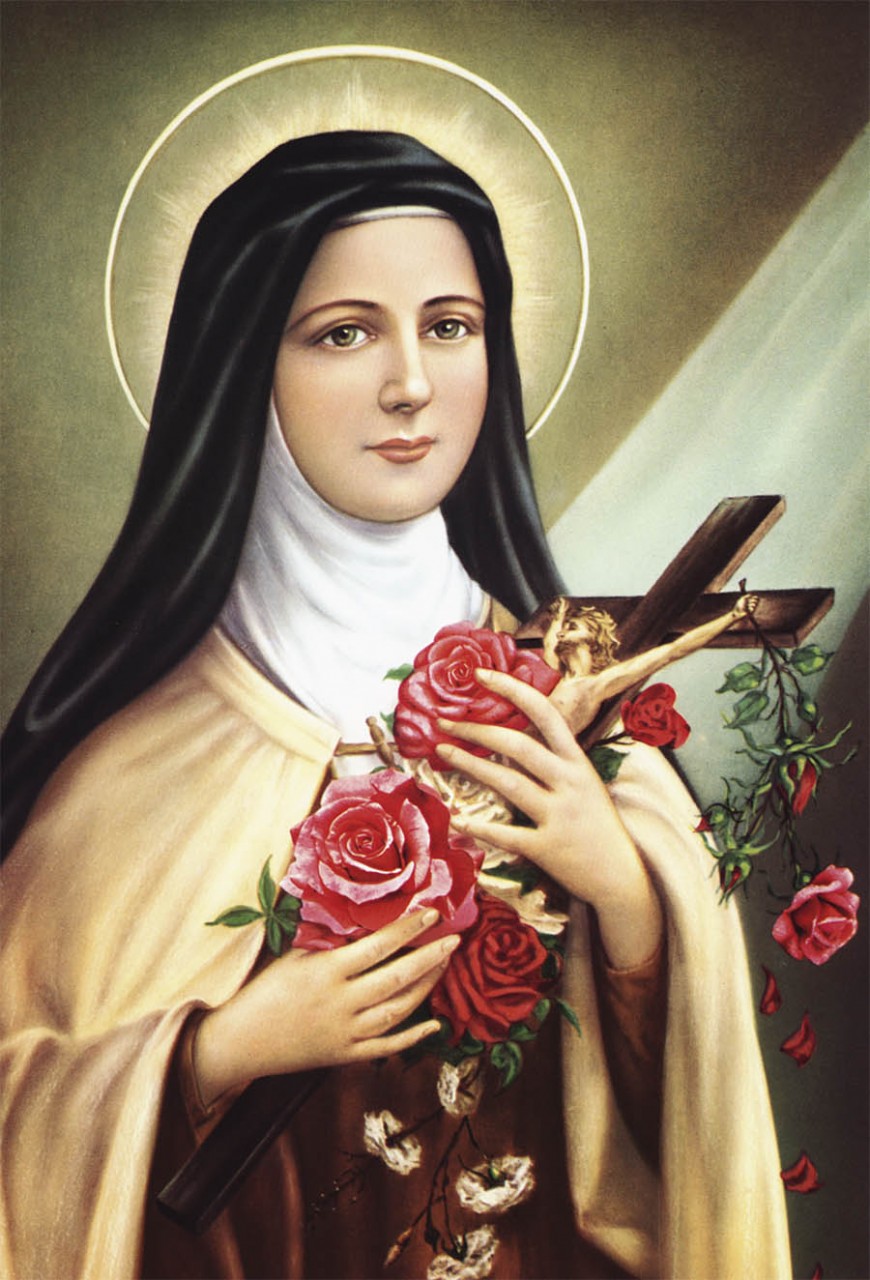 St.-Therese-with-Roses