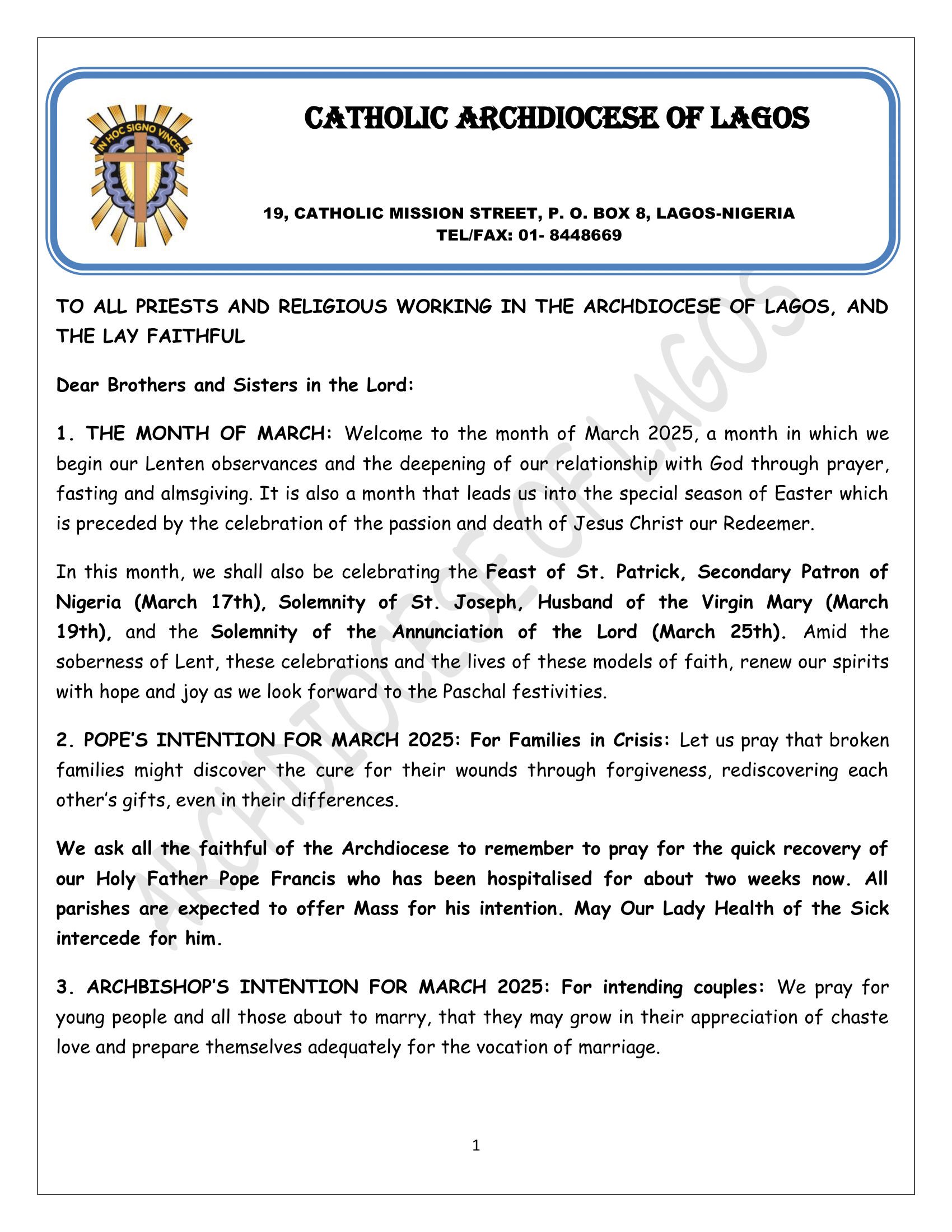 MARCH 2025 ARCHBISHOP'S CIRCULAR-01