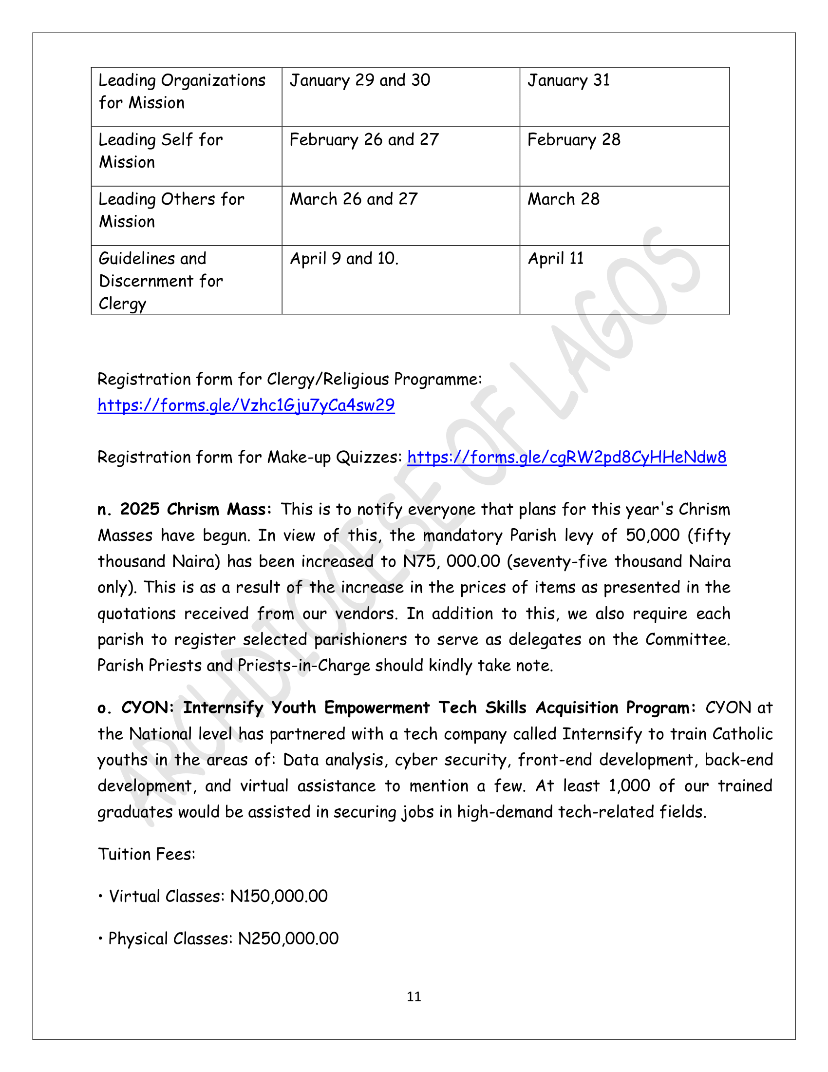 MARCH 2025 ARCHBISHOP'S CIRCULAR-11