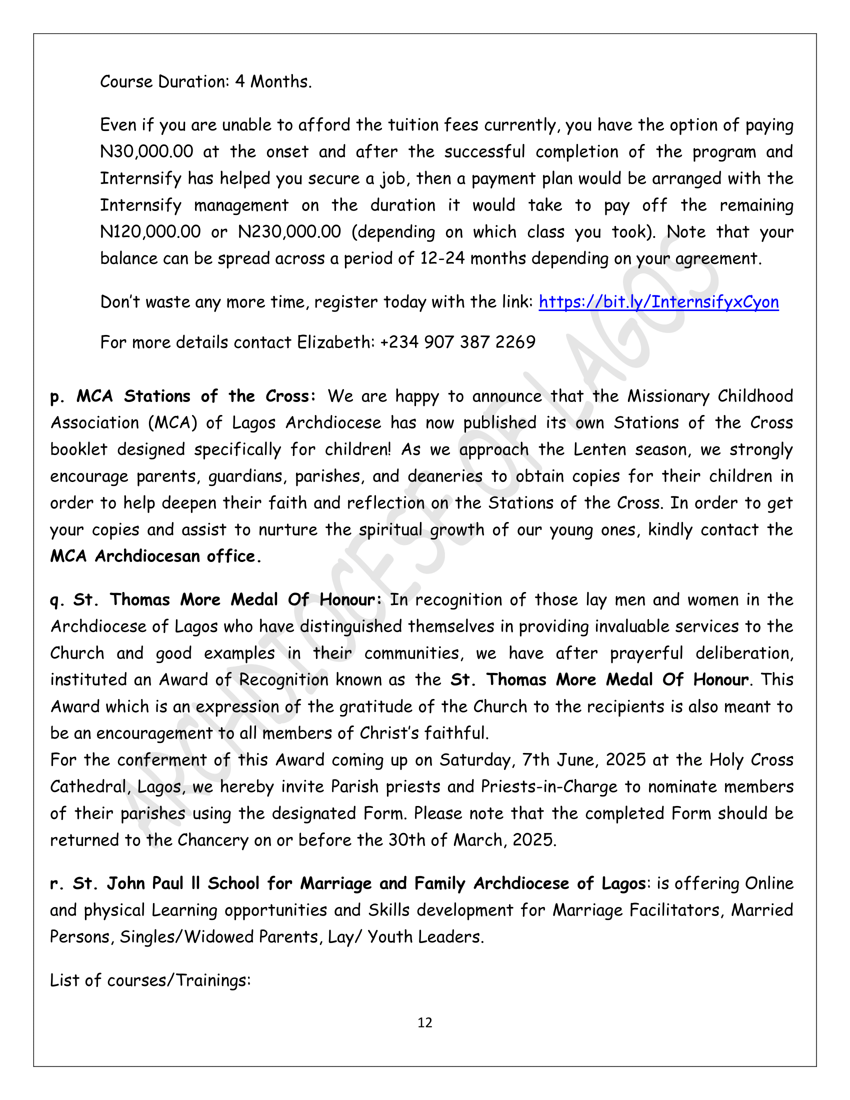 MARCH 2025 ARCHBISHOP'S CIRCULAR-12