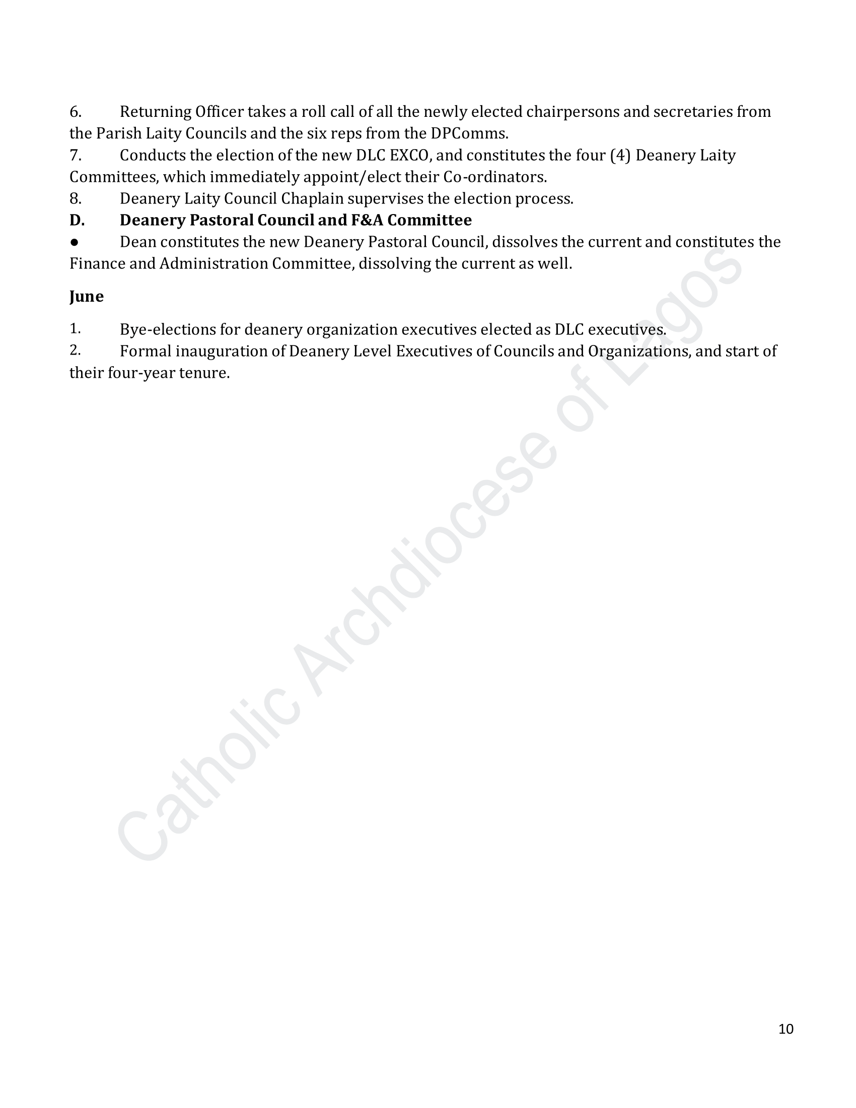 Catholic Archdiocese of Lagos - Elections Guidelines-10